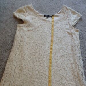 Fully lined ivory lace dress
